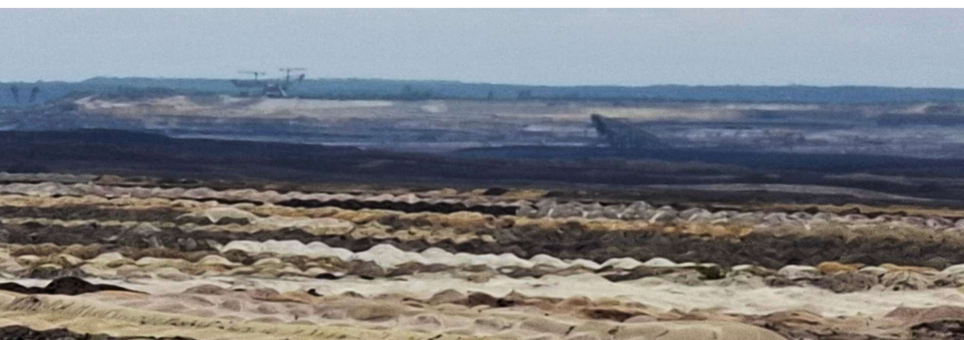 Bergbau Seen Landschaft entsteht